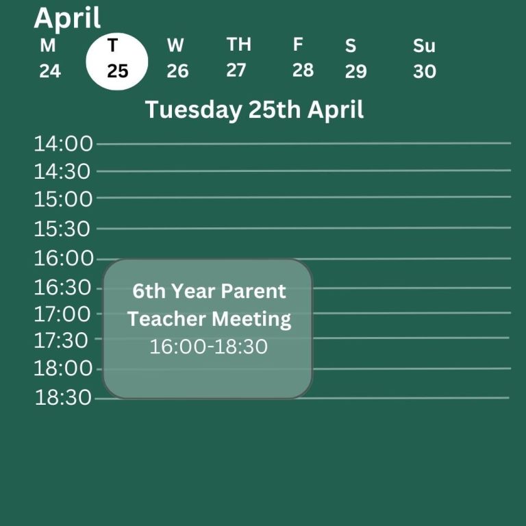 6th year Parent Teacher Meeting