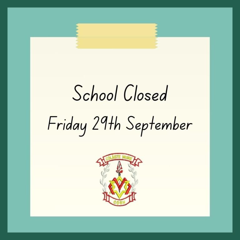 School closed Friday 29th September 