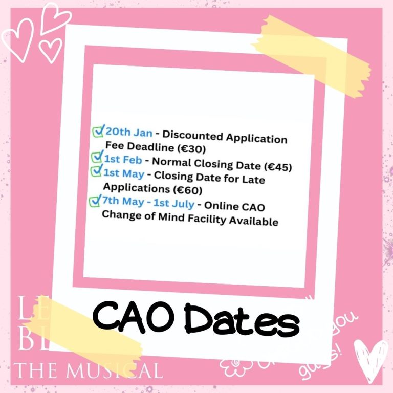 Important CAO dates for 6th Year students 
