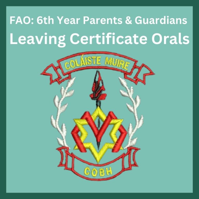 FAO: Parents & Guardians of 6th Years