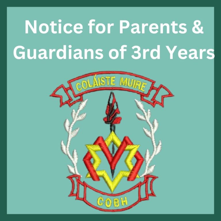 Re: Parents of current 3rd Years 